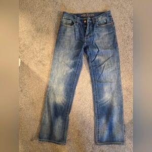 DO Denim Men's Size 32 Straight Leg Medium Wash Button Fly Jeans